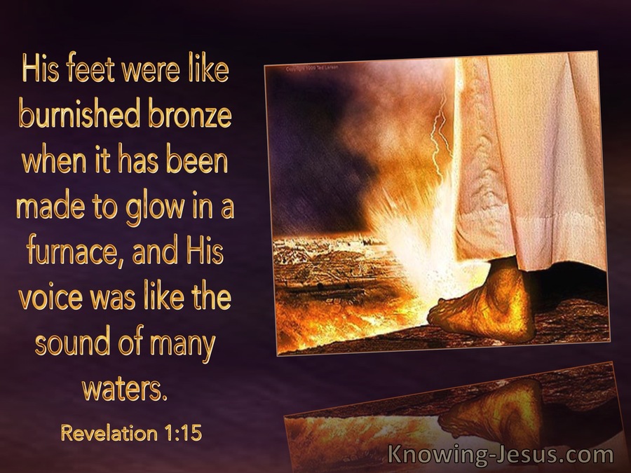 Revelation 1:15 His Feet Were Like Burnished Bronze (purple)